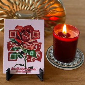 A delicate tose QR plaque to connect to your loved one during moments of grief or sorrow