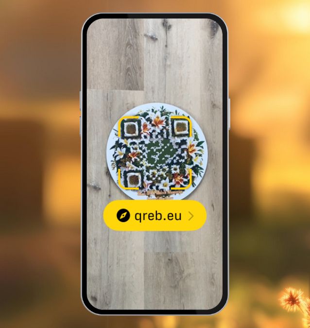 Scan the artistic QR code so you claim the QR code and you can start editing creating the digital memorial