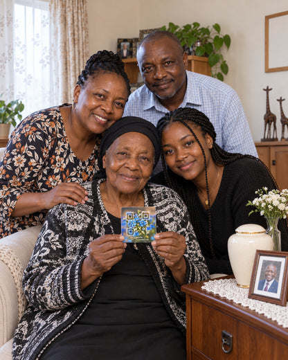 Forget-Me-Not (Myosotis): Complete Memorial Package (Online Tribute and a QR Plaque) for the home