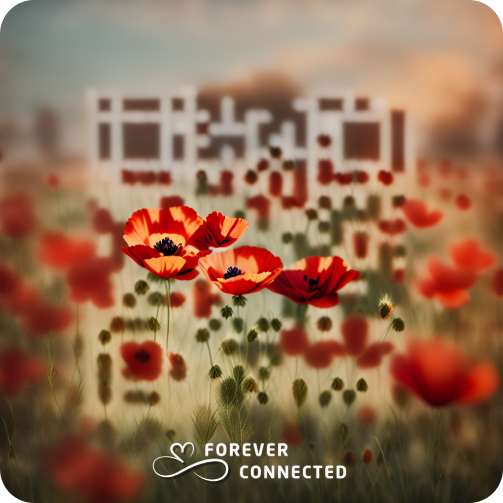 Design of red poppies that actually can be scanned as a regular QR code 